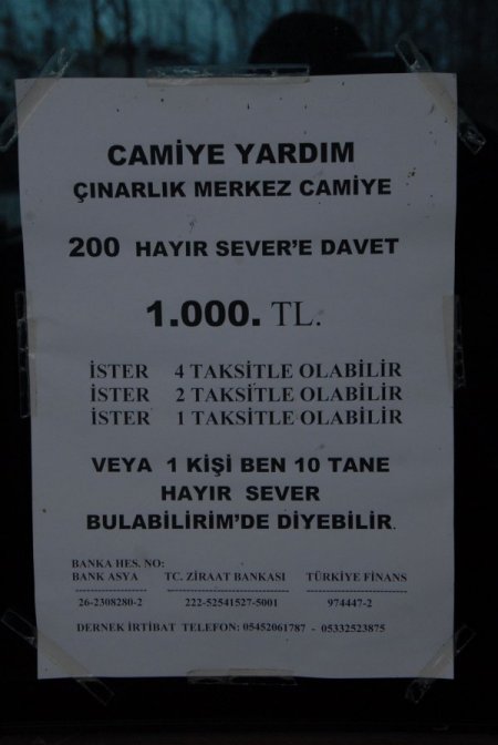 Cami inşaatı için taksitle yardım kampanyası