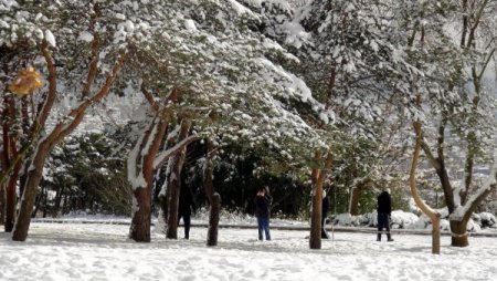 Çamlıca'dan kar manzaraları
