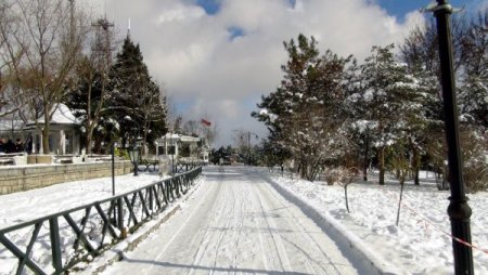 Çamlıca'dan kar manzaraları