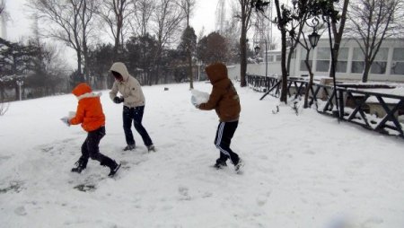 Çamlıca'dan kar manzaraları