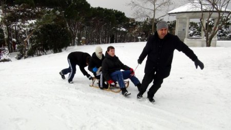 Çamlıca'dan kar manzaraları