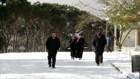 Çamlıca'dan kar manzaraları