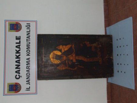 Çanakkale’de tarihi manastır kapısı ele geçirildi