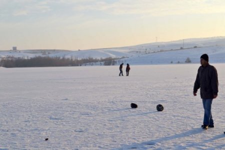 Çankırı Alpsarı Göleti Soğuktan Dondu