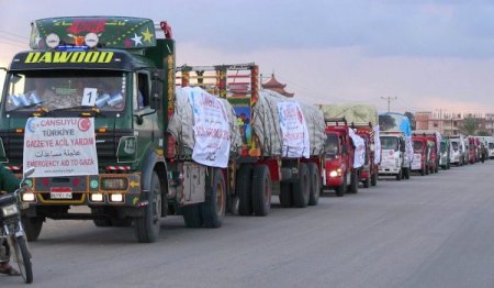 Cansuyu'nun ilk yardım konvoyu Gazze’ye ulaştı
