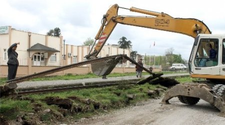 Çarşamba'daki atıl tren yolu kaldırılıyor