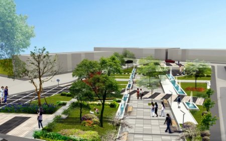 Çarşıbaşı’nda park, kent meydanı şekline dönüştürülüyor