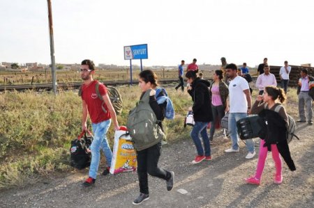 Çatışmalardan kaçan Suriyeliler, Derbesiye’den Türkiye sınırına akın ediyor