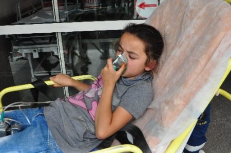 Çevik kuvvetin tatbikatta sıktığı gaz, öğrencileri etkiledi