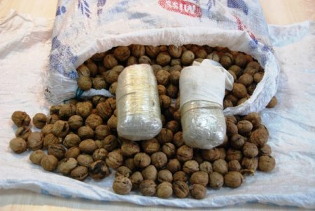 Ceviz çuvalından eroin çıktı