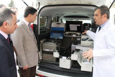 Çiftçiler için acil müdahale aracı hizmete alındı