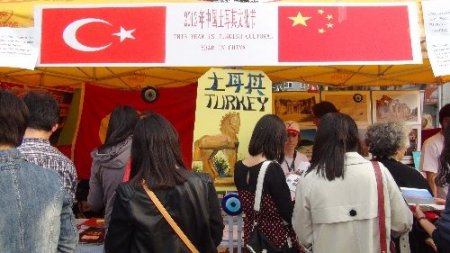 Çin'deki Türk öğrencilerden Sichuan depremine yardım kermesi