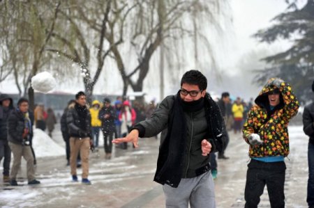 Çin’den kar manzaraları (Özel)