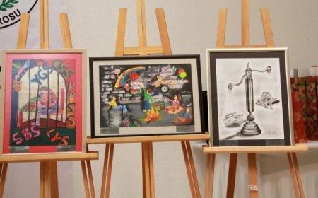 Çocuk gözü ile adalet tuvale yansıdı