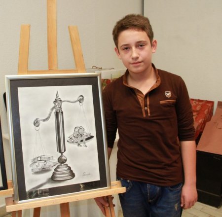 Çocuk gözü ile adalet tuvale yansıdı