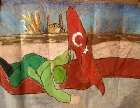 Çocuk şehitlerin mezar taşları sergiyi gezenleri duygulandırdı