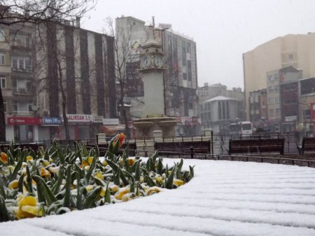 Çorlu’da kar yağışı