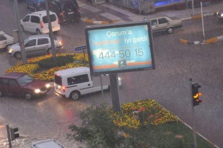 Çorum, Yarım Saat Yağan Yağmurla Göle Döndü