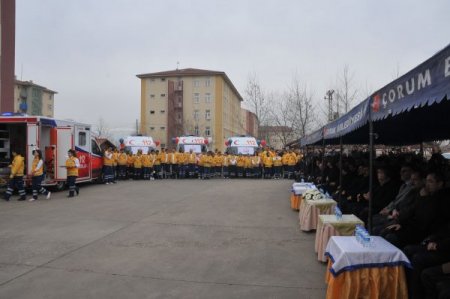 Çorum yeni acil servis istasyonu ve ambulanslarına kavuştu
