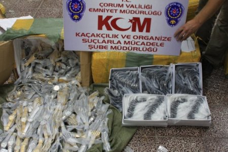 Çorum'da bir TIR dolusu gümrük kaçağı eşya ele geçirildi