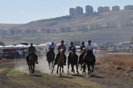 Çorum'da 'Kırkgöz Çayırı Geleneksel At Yarışları' yapıldı