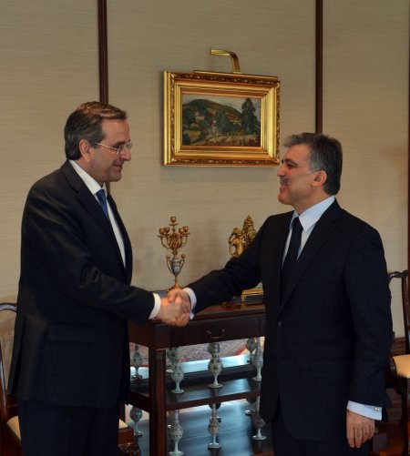 Cumhurbaşkanı Gül, Samaras’ı kabul etti