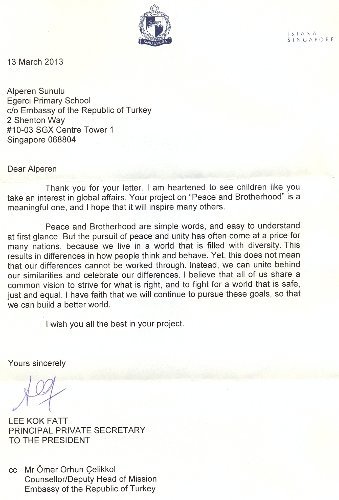 Cumhurbaşkanlarından Sivaslı öğrencilere 'Barış ve Kardeşlik' mektubu