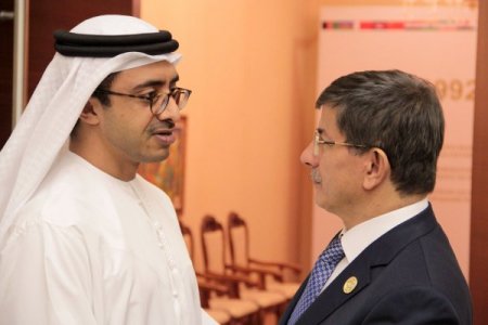 Davtoğlu, Nahyan ve Lavrov ile görüştü