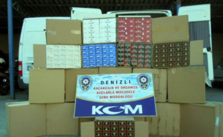 Denizli’de 600 bin gümrük kaçağı makaron ele geçirildi