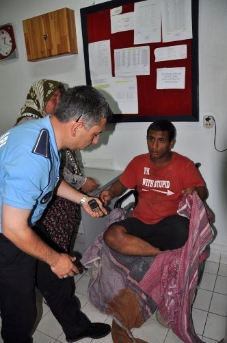 Dilenci zabıtayı görünce ayaklandı