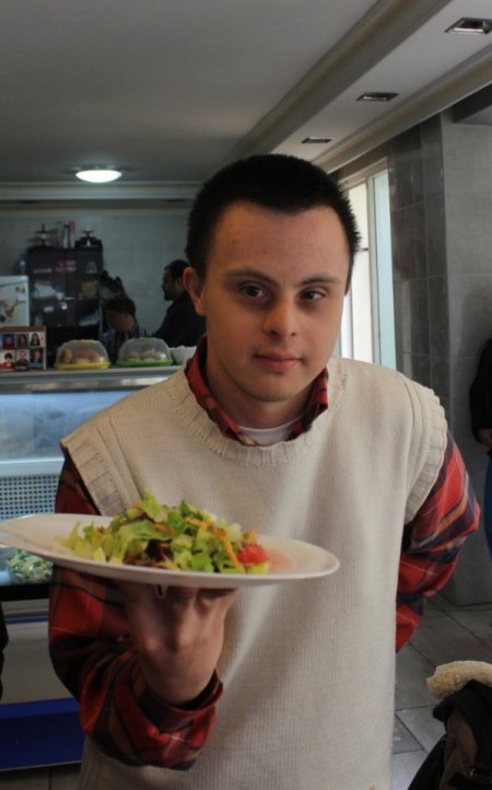 Down sendromlu çocuklar, bu kafede çok mutlu