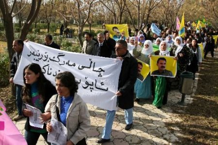 Dtp'nin Kapatılması Erbil'de Protesto Edildi