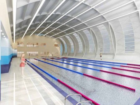 Dursunbey'in yarı olimpik yüzme havuzu seneye açılıyor