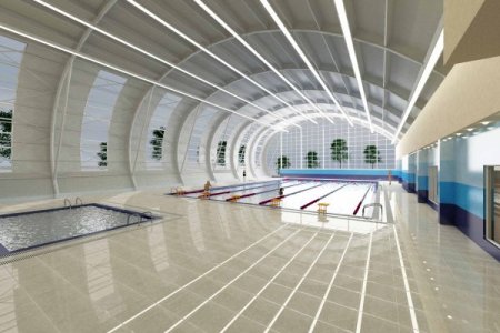 Dursunbey'in yarı olimpik yüzme havuzu seneye açılıyor