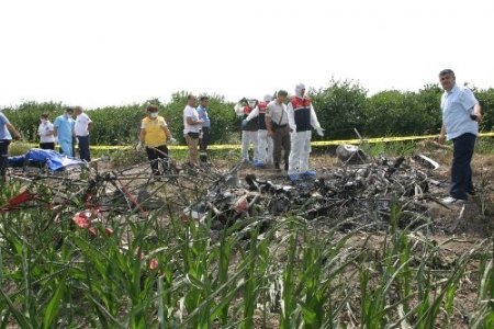 Düşen uçağın pilotunun cesedi enkazdan çıkarıldı