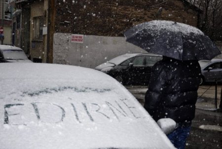 Edirne'de Kar