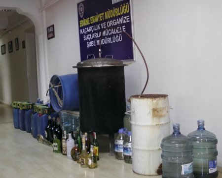 Edirne'de sahte içki operasyonu