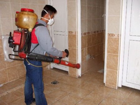 Edremit Lisesi Domuz Gribine Karşı İlaçlandı
