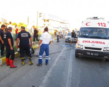 Edremit’teki 'ölüm kavşağı'nda yine trafik kazası meydana geldi