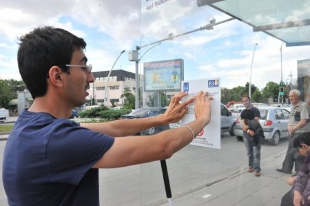 Ego'dan Görme Engelliler İçin Özel Güzergah Plakası