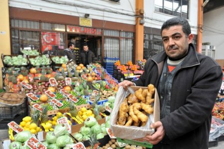 Egzotik meyveler Ankara Toptancı Hali'nde