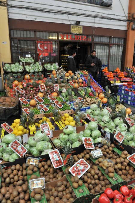 Egzotik meyveler Ankara Toptancı Hali'nde