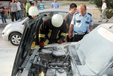 Emanet Aldığı Otomobil Aniden Alev Aldı