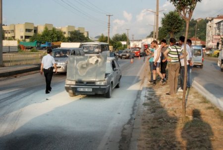 Emanet Aldığı Otomobil Aniden Alev Aldı