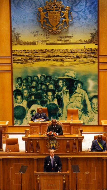 Erdoğan, Gabon Parlamentosu'na hitap etti (Fotoğraf için)
