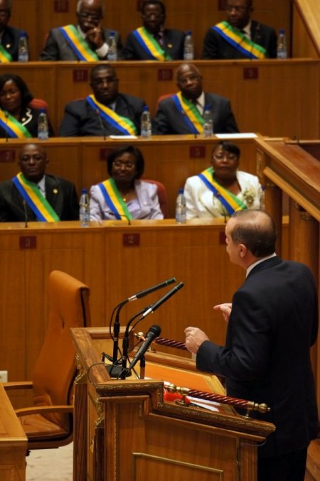 Erdoğan, Gabon Parlamentosu'na hitap etti (Fotoğraf için)