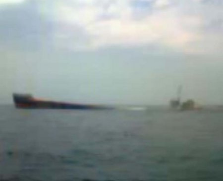 Ereğli Açıklarında Batan Gemi Amatör Kamera Tarafından Görüntülendi