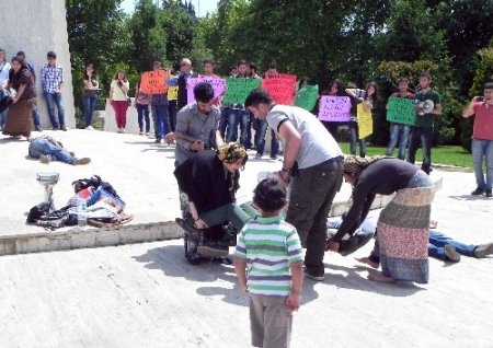 Ereğli'de öğrenciler Reyhanlı katliamını kınadı