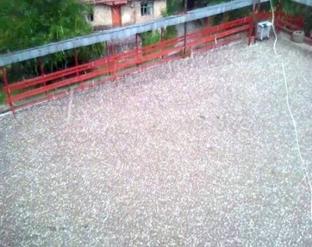 Ereğli’ye dolu yağdı