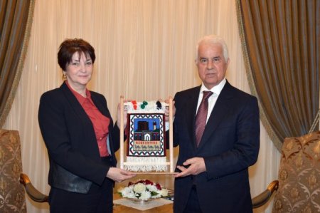 Eroğlu, Azerbaycan Milli Eğitim Müdürü Hüseynova'yı kabul etti